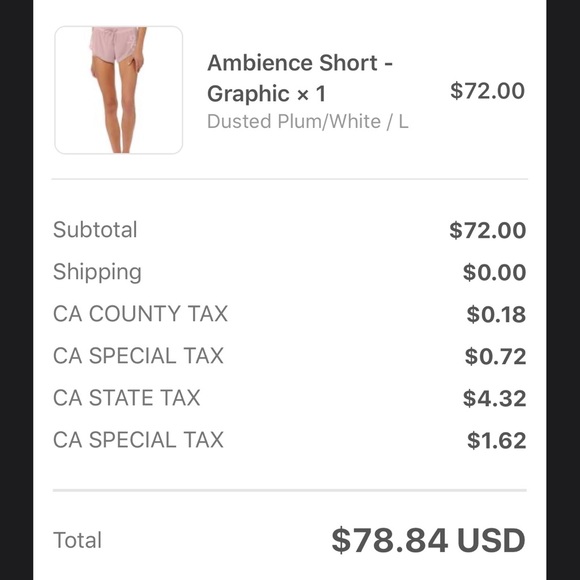 Alo yoga Ambience short - style W6126RG - Picture 5 of 5